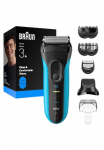 Braun Elektrinis skustuvas &raquo;Series 3+ 3010BT&laquo; 6 Stk. Aufs&auml;tze 3 flexible Klingen effizienter MicroComb Mitteltrimmer
