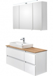 Saphir Vonios kambario baldų komplektas &raquo;Quickset 360 2 vnt. rinkinys Keramik-Aufsatzbecken su LED-Spiegelschrank&laquo; 2 Stk. dalys