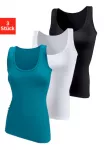Vivance Active by Lascana Apatiniai mar&scaron;kinėliai (3er-Pack) i&scaron; &scaron;velnus Microfaser Mar&scaron;kinėliai be rankovių mar&scaron;kiniai