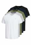Jack & Jones Palaidinė apvalia i&scaron;kirpte &raquo;JORJXJ im 5er Pack su apvalia i&scaron;kirpte ir angenehmem Tragegef&uuml;hl&laquo; Rinkinys 5 Stk. unifarben madingas regular forma medvilnė apvalia i&scaron;kirpte
