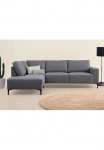 Home affaire Kampinė sofa &raquo;Tournon L-Form plotis 256 cm Webstoff Chenille&laquo; Designsofa im nordischen stilius Wellenunterfederung metalinės kojos
