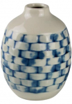 AM Design Ant Design Dekoratyvinė vaza &raquo;Karo Mėlynai balta Stalinė vaza i&scaron; Keramik in bauchiger Form&laquo; Keramikvase Dekoracija Blumenvase