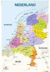 Reinders! Plakatas &raquo;Poster Schulkarte Niederlande Niederl&auml;ndisch - Niederl&auml;ndischer Text&laquo; 1 Stk. dalys