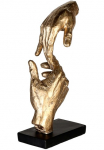 Casablanca by Gilde Dekoratyvinė figurėlė &raquo;Skulptur du Hands gold/schwarz&laquo; Dekoracija auk&scaron;tis 29 H&auml;nde su Spruchanh&auml;nger Wohnzimmer