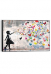 Reinders! Paveikslas &raquo;Butterfly Girl&laquo; vaikų kambario baldų komplektas - Mehrfarbig - MDF - Street Art - 90x60 cm