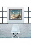 queence Paveikslas &raquo;FUTURAMA&laquo; Film | Flugzeuge | Himmel | Stadt | St&auml;dte 1 Stk. dalys HD Premium Poster-Druck ir Holzrahmen