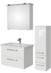 Saphir Vonios kambario baldų komplektas &raquo;Badm&ouml;bel-Set Trentino 3vnt. MineralmarmorwaschtischLED-Spiegelschrank&laquo; 4 Stk. dalys