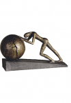 Casablanca by Gilde Dekoratyvinė figurėlė &raquo;Skulptur Heavy Ball&laquo; Dekoracija auk&scaron;tis 22 cm su Spruchanh&auml;nger Wohnzimmer