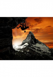 Papermoon Fototapetas &raquo;GEBIRGE-SEE-BERGE WALD HIMMEL MATTERHORN BERGSTEIGER&laquo;