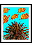 queence Paveikslas &raquo;Carla&laquo; Ananas | palmių motyvas | Schildkr&ouml;ten | Tiere | Wassertiere HD Premium Poster-Druck ir Holzrahmen