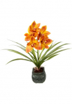 my home Dirbtinė gėlė &raquo;Orchidee&laquo; su Bl&auml;tter im puodas i&scaron; Zement Dirbtinis Blume Cymbidium-Orchidee