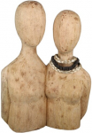 Casablanca by Gilde Dekoratyvinė figurėlė &raquo;Skulptur Pair natur&laquo; Dekoracija i&scaron; mediena auk&scaron;tis 37 cm Wohnzimmer