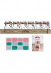 KILNER Prieskonių indeliai rinkinys 7 Stk. dalys Holzkasten 6 x 70 ml tinka dėl Kr&auml;uter ir Gew&uuml;rze