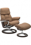 Stressless&reg; Atpalaiduojanti kėdė &raquo;Ruby&laquo; rinkinys Atpalaiduojanti kėdė su Kojų kėdutė su Signature Base Gr&ouml;&szlig;e S karkasas Eiche Wenge Braun & juoda spalva