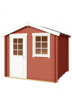 LASITA MAJA Sodo namelis &raquo;Wels 2&laquo; Blochbohlenhaus 28mm Fundamentmass 2300x2300 Schwedenrot