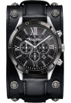 THOMAS SABO Chronografas- laikrodis &raquo;REBEL ICON&laquo; laikrodis laikrodis Vyri&scaron;kas laikrodis Tag analog Stoppfunktion odinė apyrankė