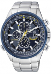 Citizen Chronografas &raquo;Promaster Blue Angels&laquo; laikrodis laikrodis Vyri&scaron;kas laikrodis Solar Stoppfunktion Nerūdijančio plieno apyrankė