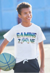 KIDSWORLD Mar&scaron;kinėliai &raquo;GAMING ZONE&laquo; trumpomis rankovėmis Basic-Passform su ra&scaron;tas