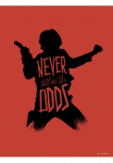 Komar Paveikslas &raquo;Star Wars Silhouette Quotes Han Solo&laquo; Disney 1 Stk. dalys paveikslas zur dekoracija im vaikų kambario baldų komplektas - be grotelės