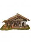Alfred Kolbe Krippe &raquo;Krippenstall&laquo; su 13 cm Poly-Figuren 11tlg.