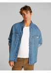 Calvin Klein Jeans Calvin KLEIN Džinsai džinsiniai mar&scaron;kinėliai &raquo;RELAXED Džinsai SHIRT&laquo; in mittelblauer trinto audinio imitacija