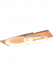 TRIO Leuchten TRIO Ap&scaron;vietimas LED lubinis &scaron;viestuvas &raquo;BARCA dimmbare lubinis &scaron;viestuvas i&scaron; mediena & metalas su indirektem Licht&laquo; LED-Board 1 Stk. Warmwei&szlig; LED warmwei&szlig; & 3500 Lumen dėl Wand- ir Deckenmontage 3 Dimmstufen
