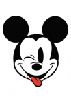 Komar Fototapetas &raquo;Vlies selbstklebend - Mickey Head Optimism - Gr&ouml;&szlig;e 125 x 125 cm&laquo; ra&scaron;tuotas glatt vaikų kambario baldų komplektas