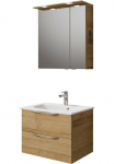 Saphir Vonios kambario baldų komplektas &raquo;Serie 6025 2 vnt. rinkinys Mineralmarmor-Waschtisch su LED-Spiegelschrank&laquo; 2 Stk. dalys