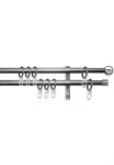 OTTO home Užuolaidų karnizo rinkinys Bari su Bohren 2-l&auml;ufig aufziehbar Stahl Reguliuojamas kotas &Oslash; 16 mm 2-l&auml;ufig i&scaron;skleidžiamas su Bohren verschraubt Stahl stufenlos Reguliuojamas Reguliuojamas kotas
