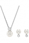 Swarovski Auskarai ir Grandinėlės rinkinys &raquo;Schmuckset Multipack papuo&scaron;alas Dovanų Matrix&laquo; (Rinkinys 3 Stk. tlg.) su &reg; kristalai su &reg; Perle