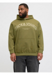 Jack & Jones PlusSize Sportinis megztinis su gobtuvu &raquo;JORALMERIA Megztinis HOOD PLS&laquo; su Logo ra&scaron;tas