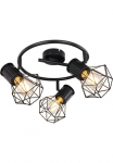 GLOBO LIGHTING Lubinis &scaron;viestuvas &raquo;PRISKA&laquo; E27 1 Stk. Deckenstrahler/schwarz/Flur/Wohnzimmer