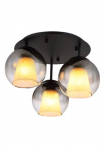GLOBO LIGHTING Lubinis &scaron;viestuvas &raquo;BARRY&laquo; E27 1 Stk. Deckenlampe/Glaskugeln/Glas rauchfarben/Wohnbereich