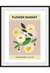 queence Paveikslas &raquo;Flower Market&laquo; gėlės | Pflanzen | Pflanzenbilder | Dekoracija 1 Stk. dalys gerahmt