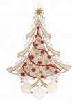 W. Reuter & Sohn - Plauener Spitze&reg; Lango dekoracija &raquo;Weihnachtsbaum&laquo; pagamintas in Germany