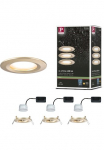 Paulmann LED įmontuojamas &scaron;viestuvas &raquo;LED įmontuojamas &scaron;viestuvas Nova Coin IP44 ovali 78mm Coin Gold matt&laquo; LED-Modul 3 Stk. Warmwei&szlig;