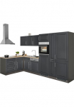 KOCHSTATION Virtuvinis komplektas &raquo;KS-Stockholm &ndash; K&uuml;che su auk&scaron;ta kokybė ir detailreicher Landhausfront&laquo; Stellbreite 320x170 cm patogi su įmontuota buitinė technika MDF-Fronten