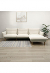 DOMO collection Kampinė sofa &raquo;Leuven modern su siauras porankiais plotis 282 cm L-Form&laquo; angenehm feste Polsterung bodenfrei 19 cm auk&scaron;tis Holzf&uuml;&szlig;e