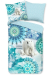 hip Patalynės užvalkalai &raquo;Seppo&laquo; 2 Stk. Biber 135x200 Warm &scaron;velnus Wendeoptik Užtrauktukas Winter Blau