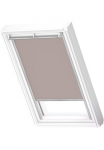 VELUX Verdunklungsrollo &raquo;DKL 4580SWL Farbe hell taupe&laquo; verdunkelnd be Bohren in F&uuml;hrungsschienen wei&szlig;e F&uuml;hrungsschienen & Rankena