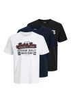 Jack & Jones PlusSize Mar&scaron;kinėliai &raquo;JJELOGO Mar&scaron;kinėliai SS 2 COL AW25 3PK MP PLS&laquo; Rinkinys 3 Stk.