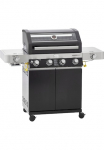 R&Ouml;SLE Dujinė kepsninė &raquo;BBQ-Station VIDERO 25524&laquo; G4-S juoda spalva 4 Brenner extra Primezone ir Seitenbrenner VARIO+