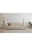 Home affaire Trivietė sofa &raquo;SHERWOOD Sofa su miegojimo mechanizmu (257cm) audinys Samtvelours Vintage-Lederoptik&laquo; miegojimo funkcija su Dėžutė patalynei (ca. 136/200cm)