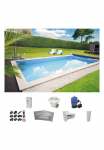 KWAD Stačiakampio formos baseinas &raquo;mit Ecktreppe&laquo; 8x4 7x35 arba 6x3m H&ouml;he: 150m su Foliensack 08mm