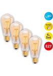 n&auml;ve LED lemputės &raquo;Dilly&laquo; E27 4 Stk. Warmwei&szlig; 4 vnt. rinkinys LED lemputės E27/4W2000K; 320lm; SKI/IP20