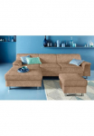 DOMO collection Kampinė sofa &raquo;Jamie modern ir elegant Fu&szlig;h&ouml;he 9cm L-Form&laquo; patogi su miegojimo funkcija