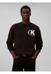 Calvin Klein Sportinio stiliaus megztinis &raquo;LS EU 350TERRY CK OVERLAP GRAPHI&laquo; Mar&scaron;kinėliai apvalia i&scaron;kirpte regular forma