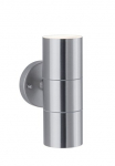 Paulmann Sieninis &scaron;viestuvas &raquo;Flame IP44 60mm max. 2x10W 230V Nerūdijančio plieno geb&uuml;rstet Edelstahl&laquo; GU10 1 Stk.