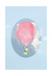 Komar Paveikslas &raquo;Happy Balloon Blue&laquo; Figūrėlė 1 Stk. dalys paveikslas zur dekoracija - be grotelės