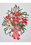 Stickereien Plauen Siuvinėjimas Plauen Lango dekoracija &raquo;Blumenschleife Fensterbild&laquo; Lango dekoracija "Blumenschleife"
